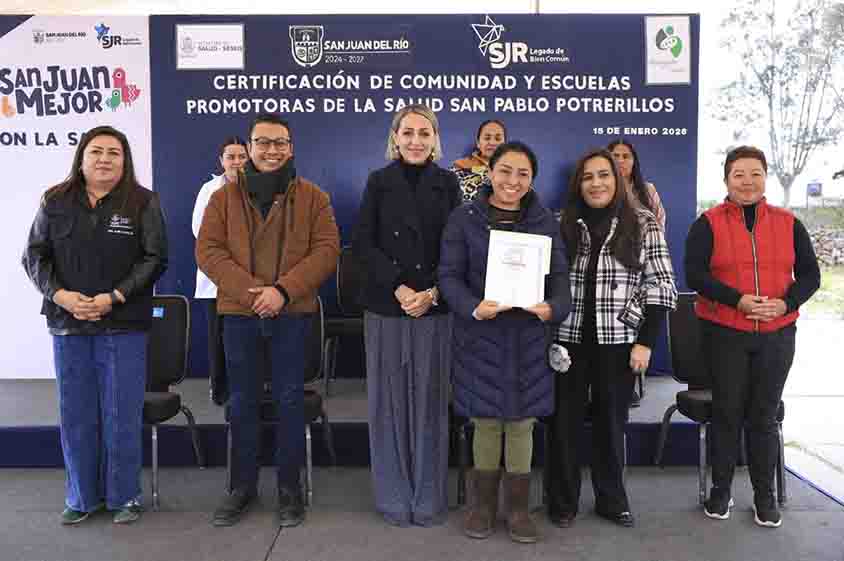 Certifican a San Pablo Potrerillos como comunidad saludable