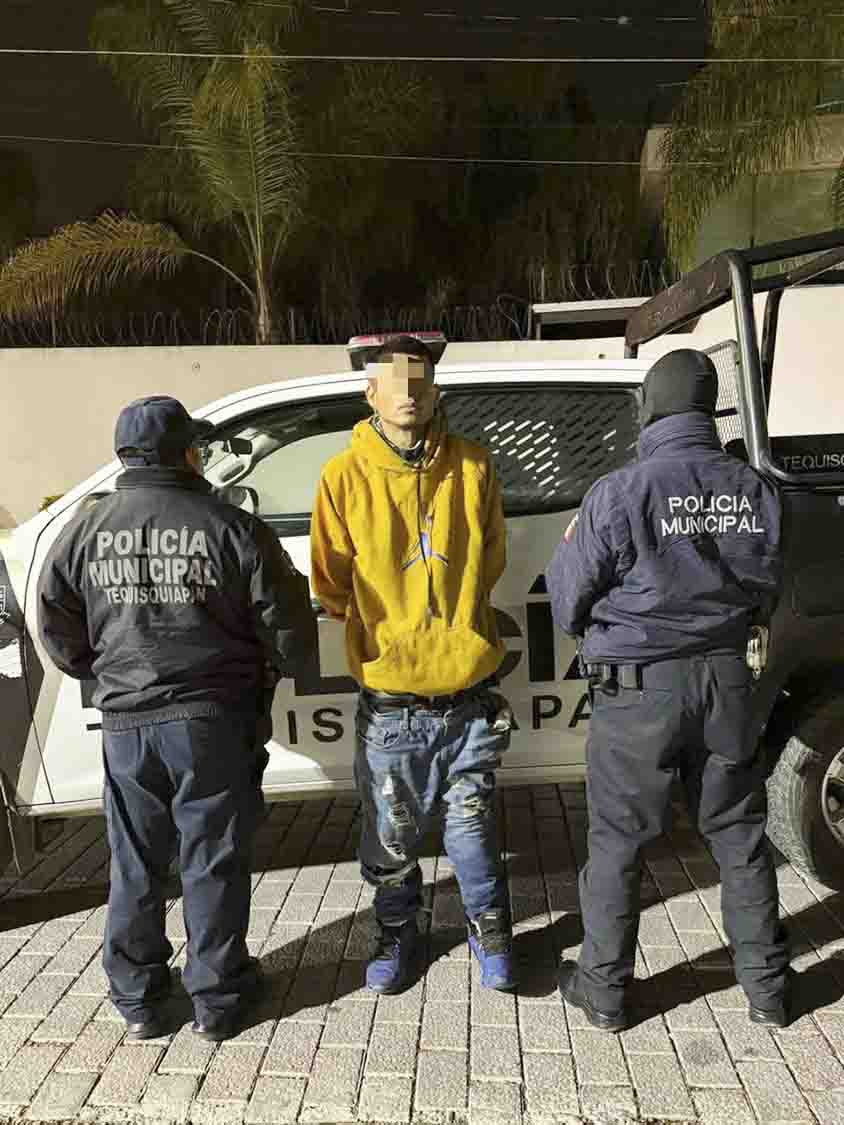 Detienen a hombre con indicios delictivos en Tequisquiapan