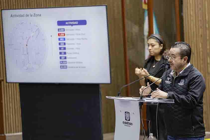 Felifer Macías presenta operativo por el Tren México–Querétaro