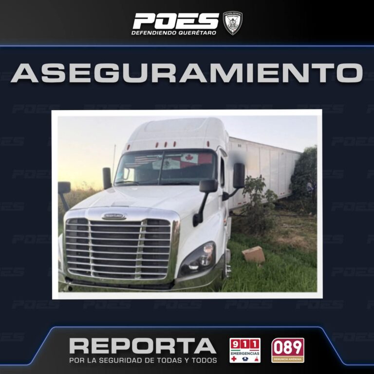 Recuperan tractocamión robado y detienen a presunto implicado