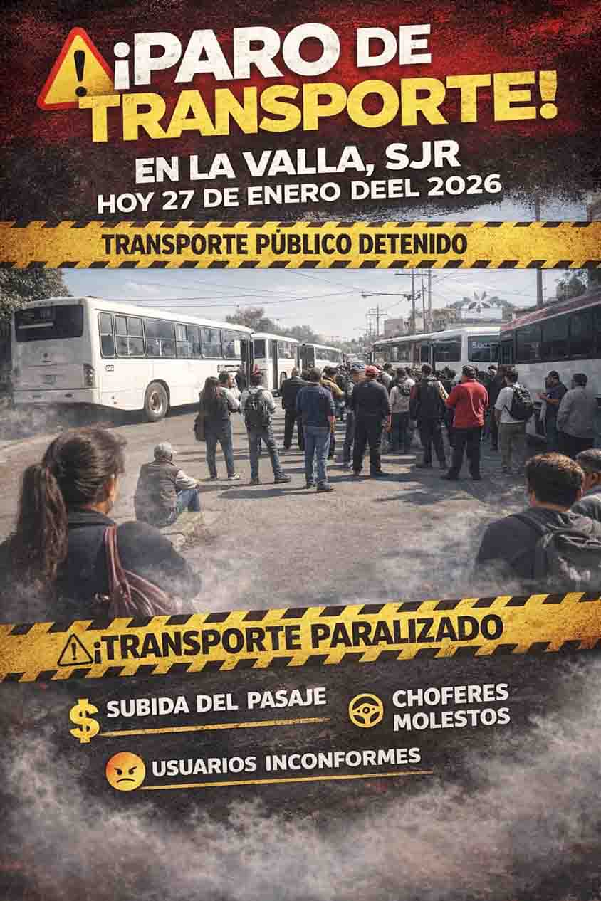 Paro de transporte en La Valla: cuando el volante se suelta y el sistema truena