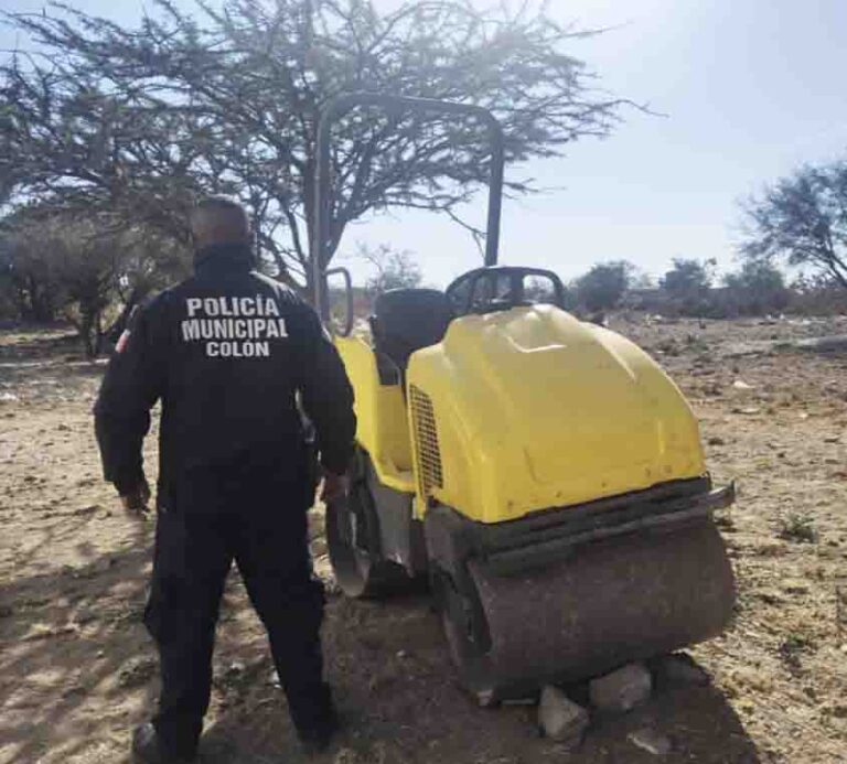 Policías municipales recuperan maquinaria robada en Colón