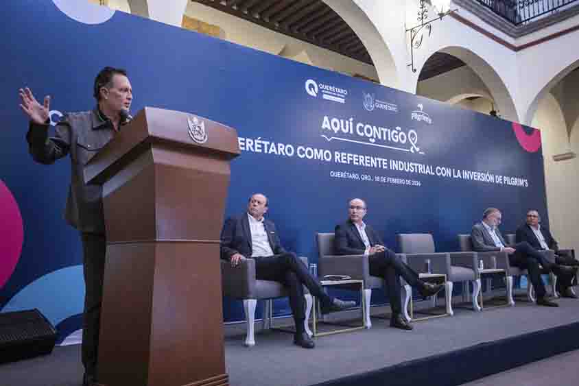 Anuncia Gobernador ampliación de Pilgrim’s Pride en Querétaro con inversión de 150 mdd