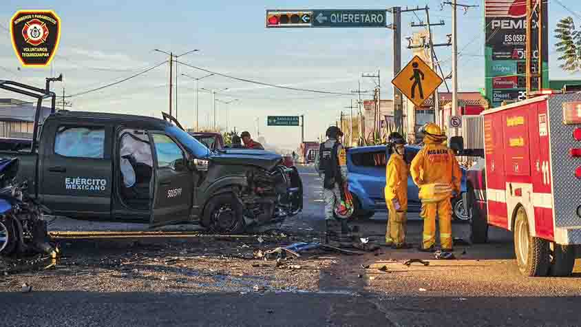 Accidente en cruce 120 y 200 moviliza emergencias
