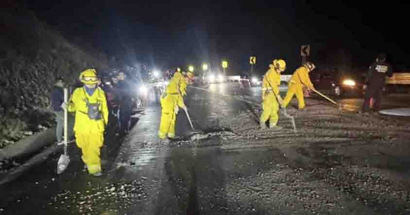 Curva, sirenas y asfalto mojado: la noche en la Estatal 100