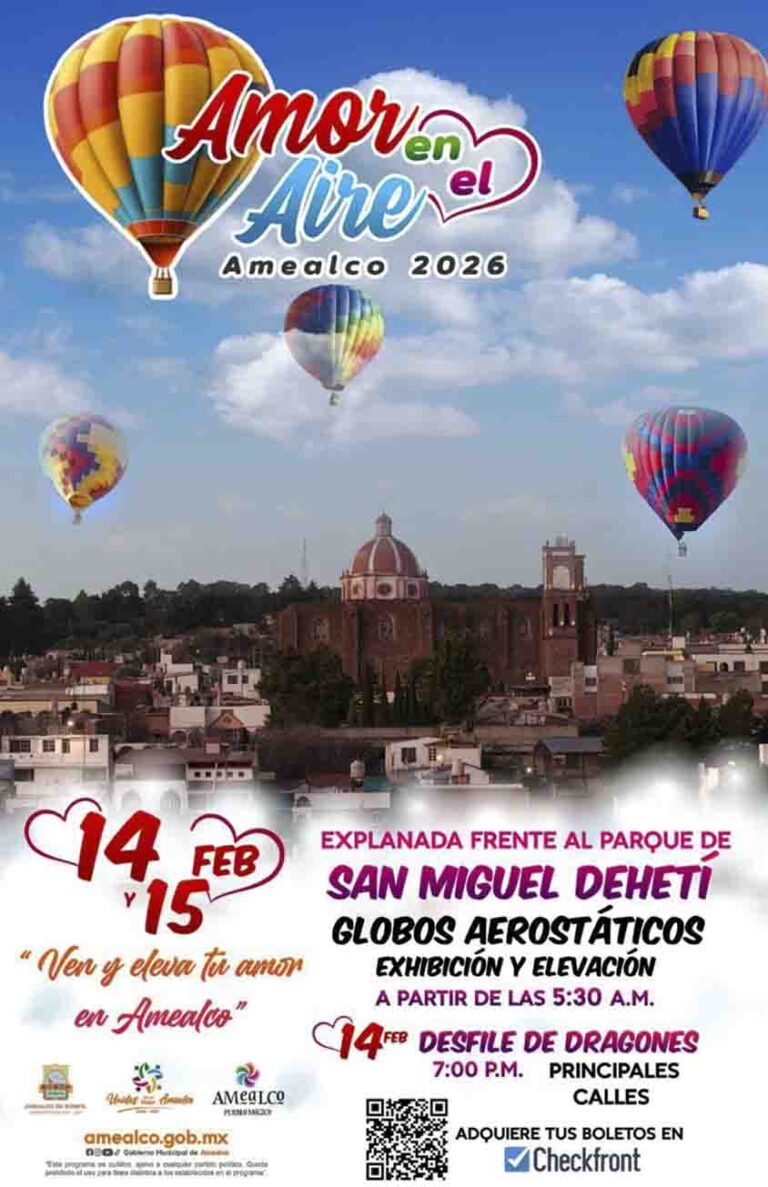 Amealco presenta primer evento de globos aerostáticos