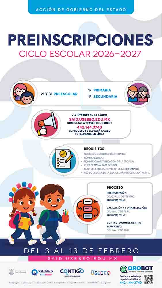 Avanza proceso de preinscripciones con 31 mil 070 estudiantes registrados