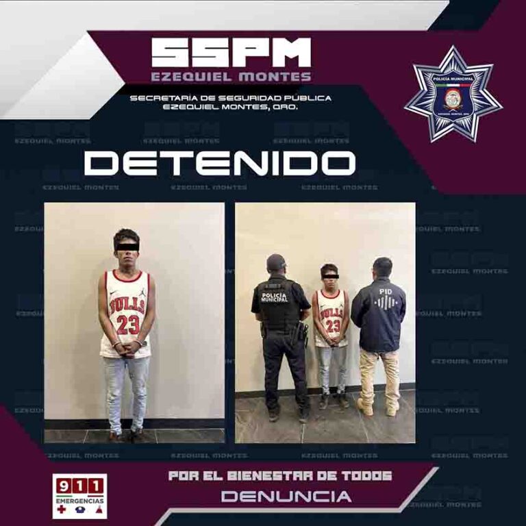 Cae “El Chumiqui” por robo con violencia en Ezequiel Montes