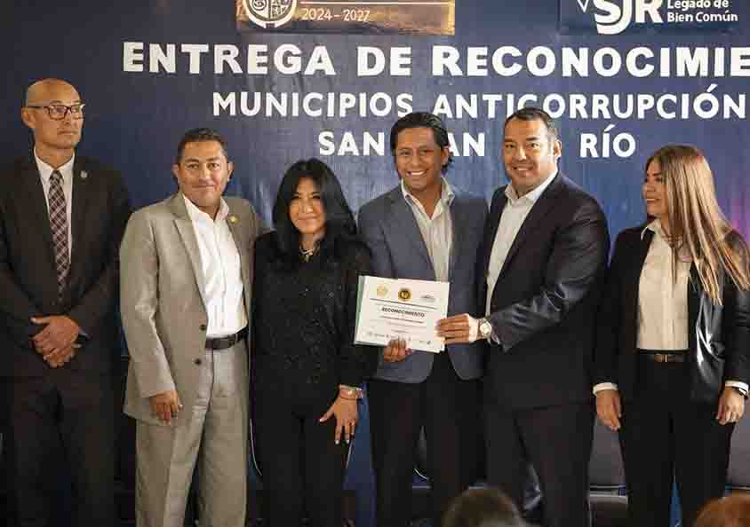 Sistema Estatal Anticorrupción reconoce a San Juan del Río por su compromiso y lucha contra la corrupción