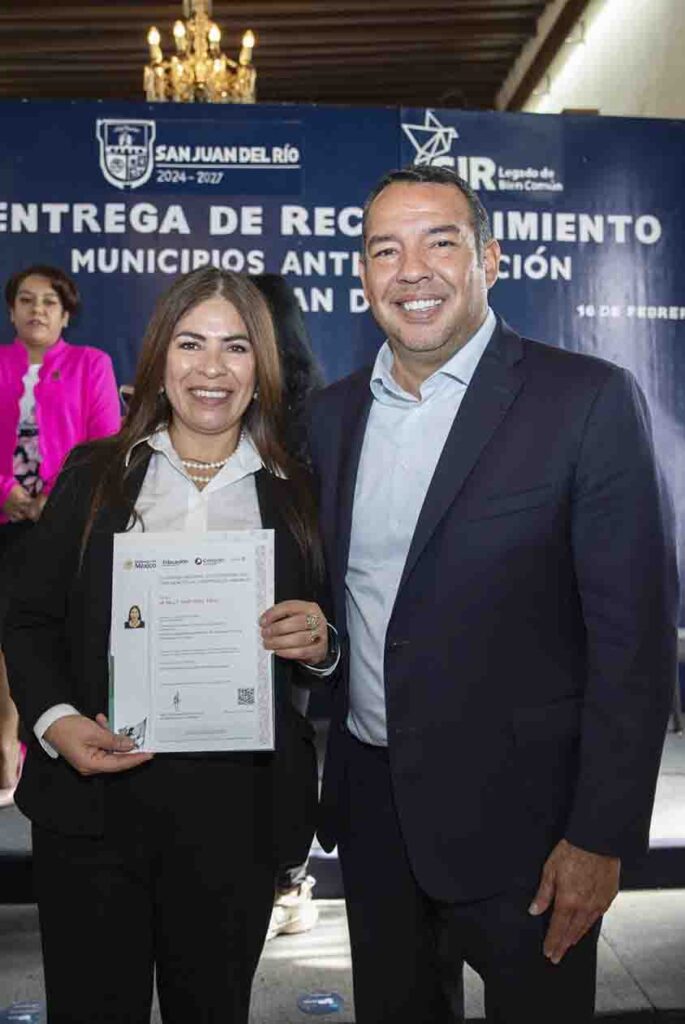 Sistema Estatal Anticorrupción reconoce a San Juan del Río por su compromiso y lucha contra la corrupción