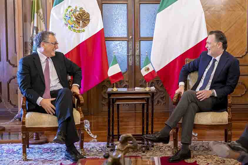 Se reúne Gobernador con el Embajador de Italia en México