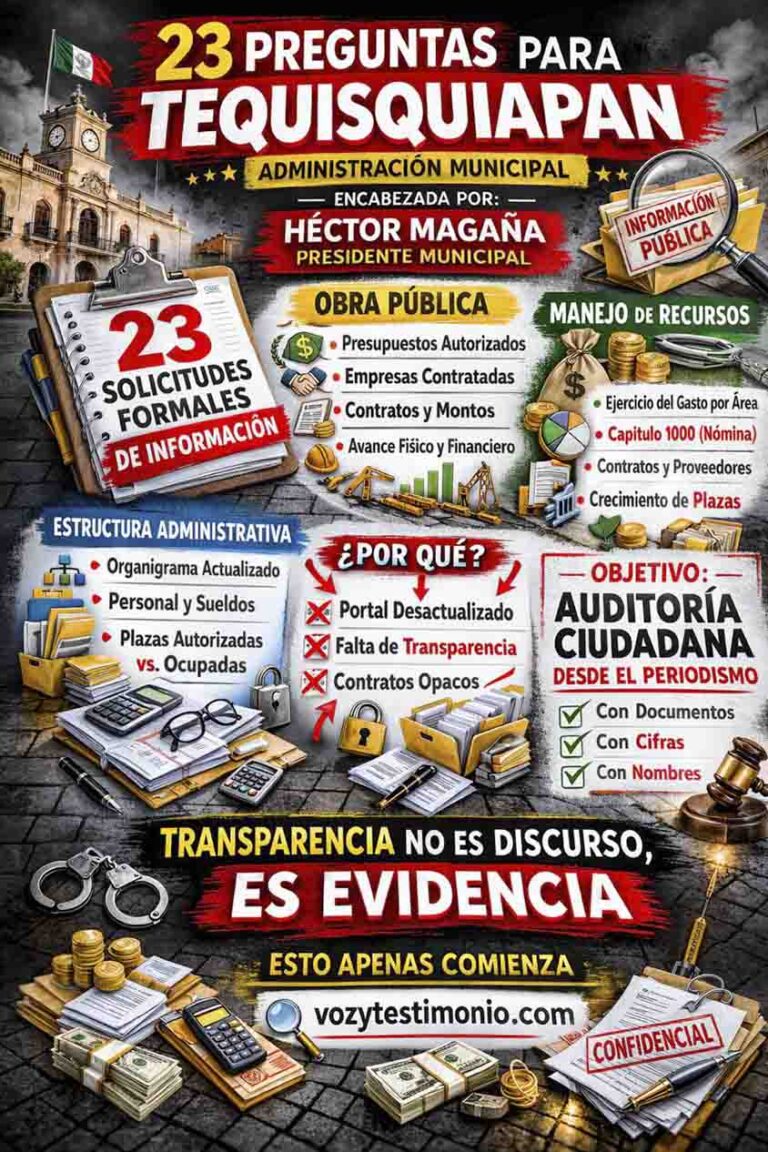 Tequisquiapan: 23 preguntas y una sola exigencia — transparencia