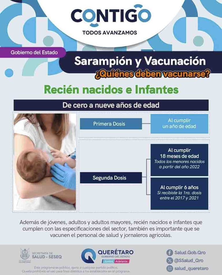 Fortalece SESA Querétaro la vacunación contra el sarampión