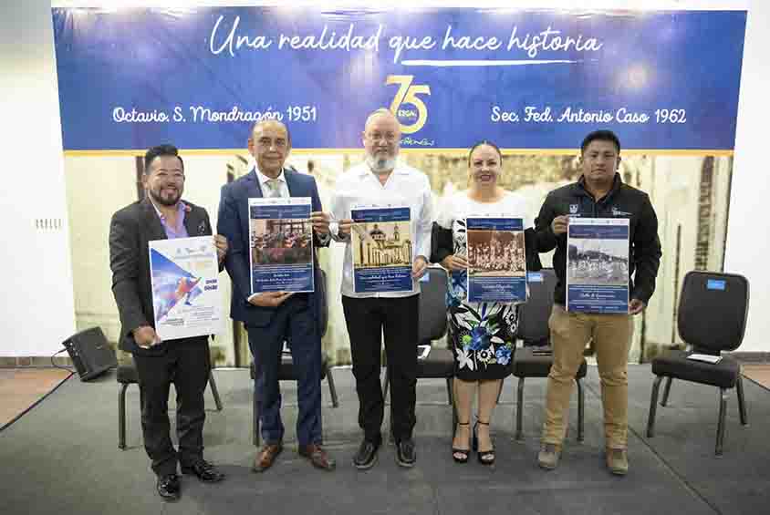 Presentan programa de actividades del 75 Aniversario de la Escuela Secundaria General Antonio Caso