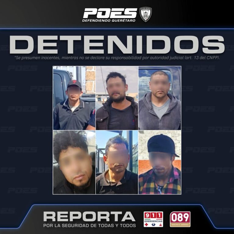 Seis detenidos por drogas en Querétaro y El Marqués