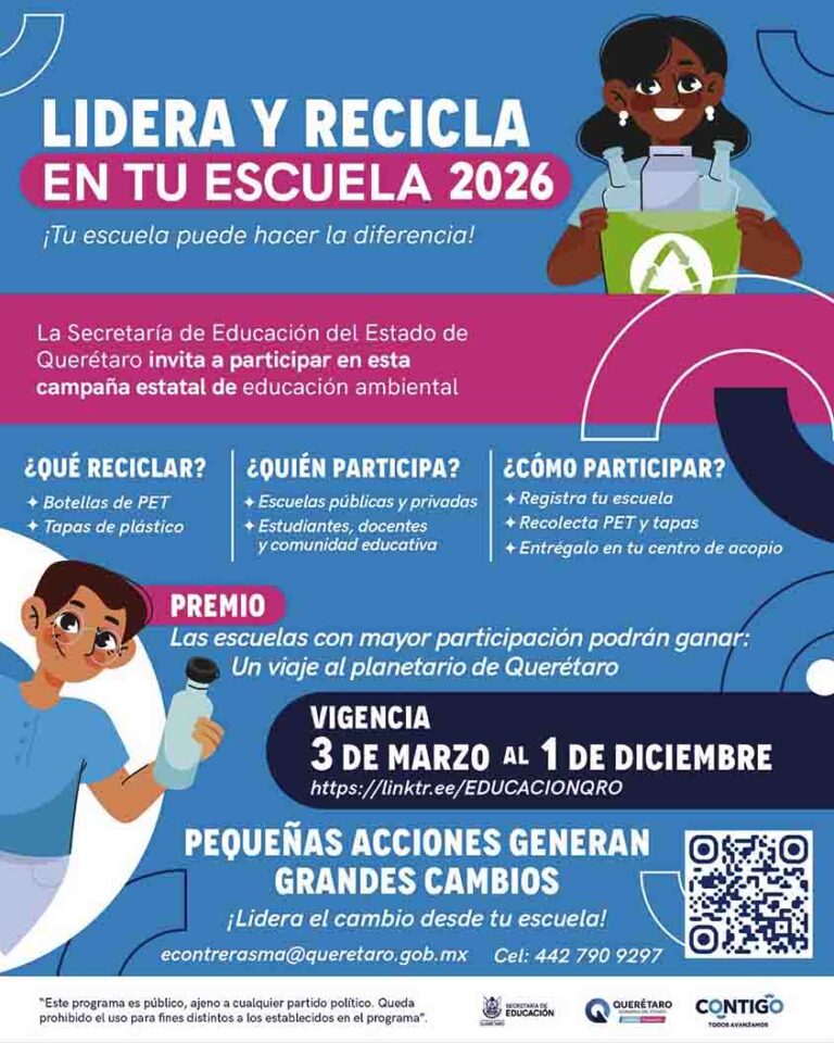 Lanza SEDEQ campaña Lidera y Recicla en tu Escuela