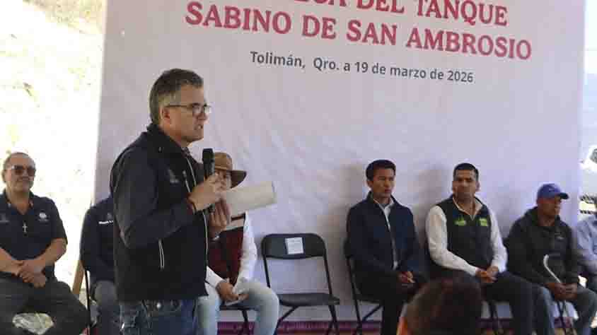 Entregan obra de agua potable en Sabino de San Ambrosio, Tolimán