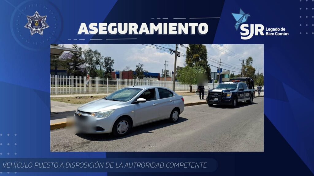 Detienen a dos con vehículo robado