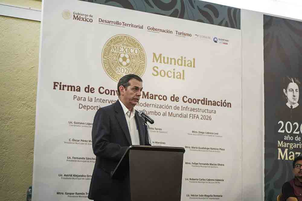 Pedro Escobedo se suma a la modernización de infraestructura deportiva rumbo al Mundial 2026