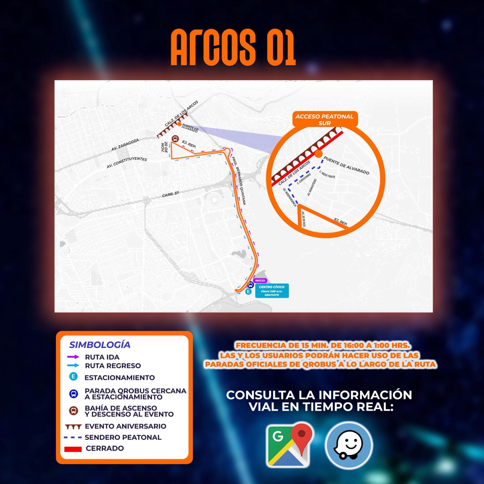 Transporte gratuito por los 300 años de Los Arcos