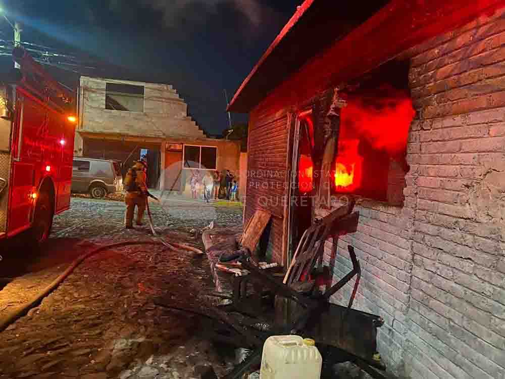 Incendio en vivienda abandonada alerta a la 5 de Febrero