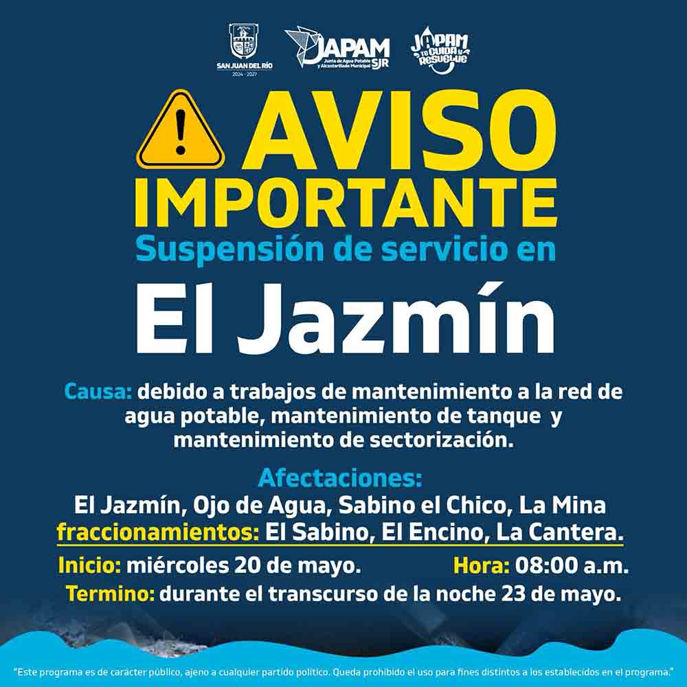 JAPAM suspenderá temporalmente agua en zonas de San Juan
