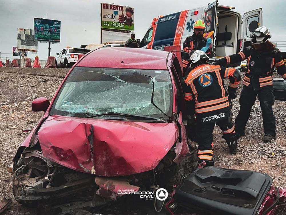 Fuerte accidente en la Federal 57 deja lesionado grave