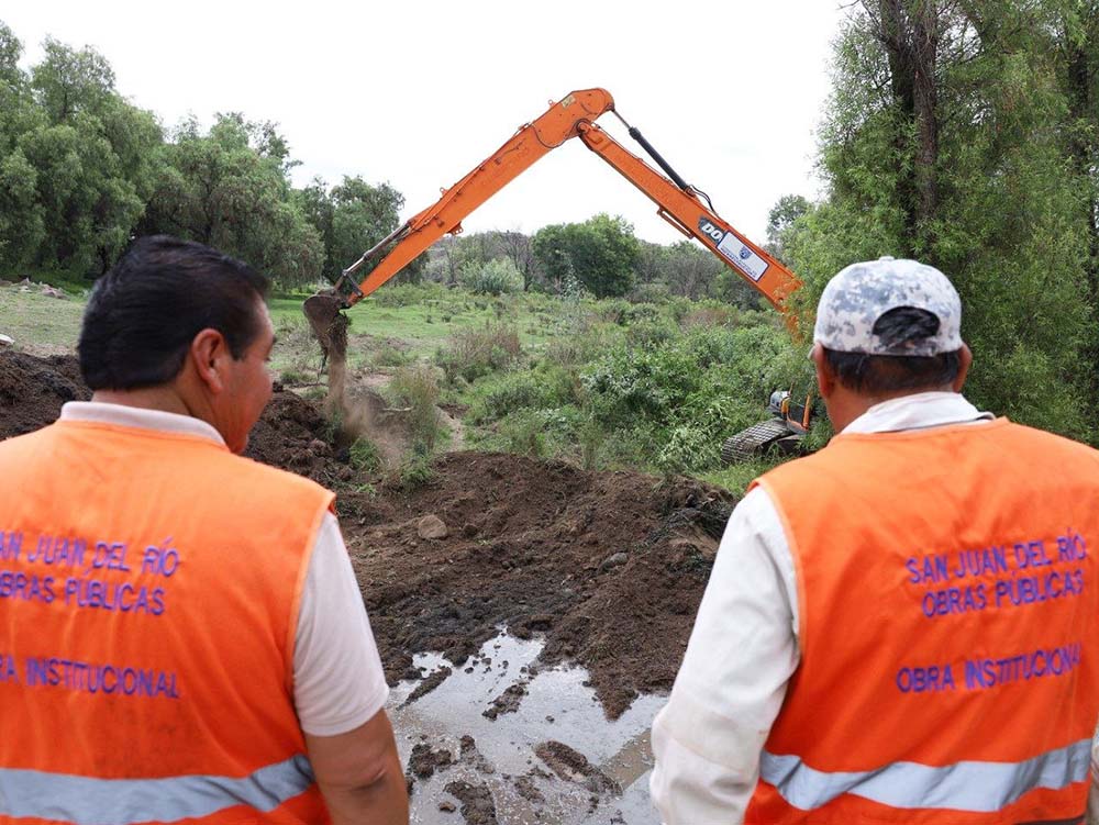Desazolvan río San Juan para prevenir inundaciones