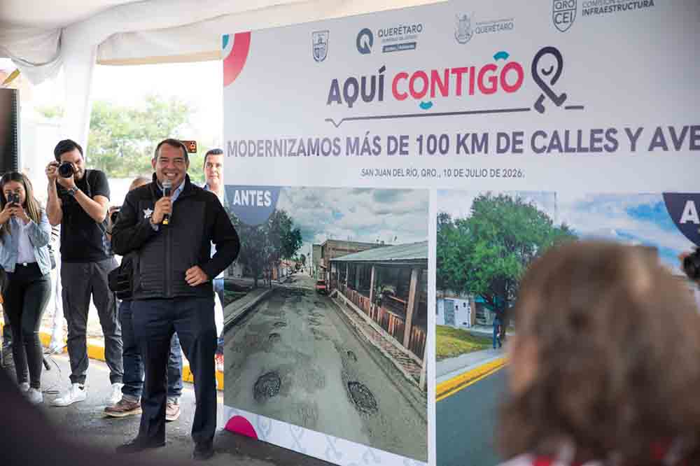 Gobernador entrega 8.8 km rehabilitados en San Juan