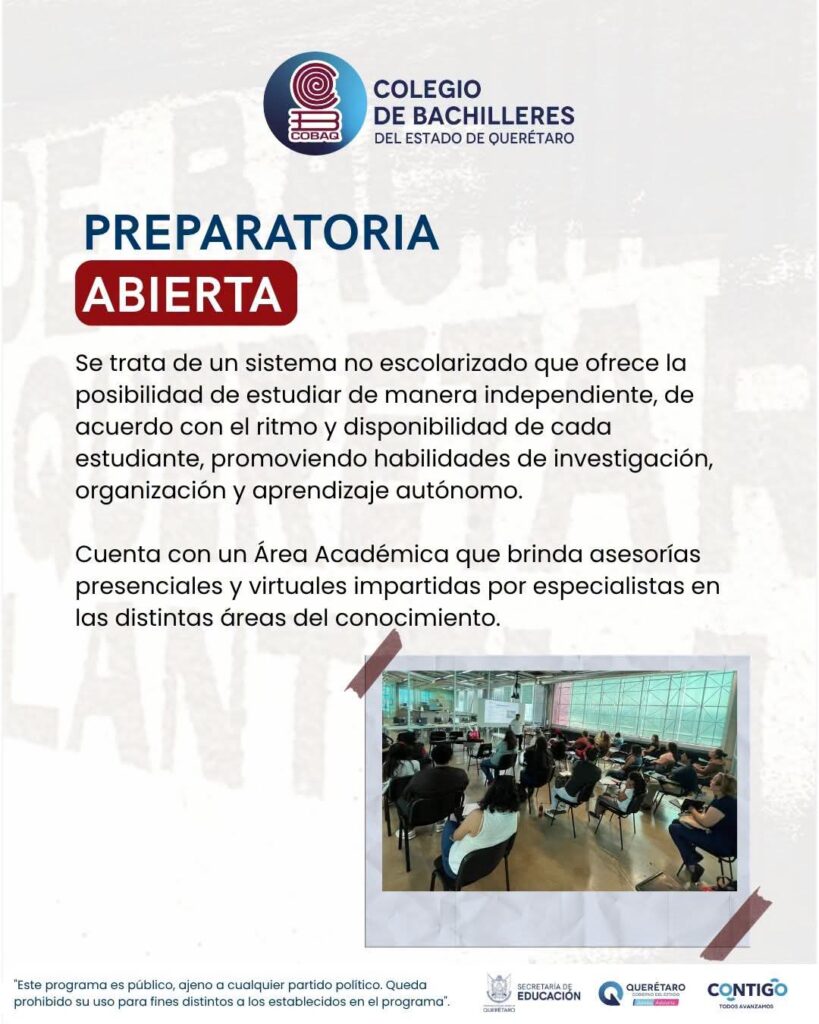 COBAQ ofrece cinco modalidades de bachillerato
