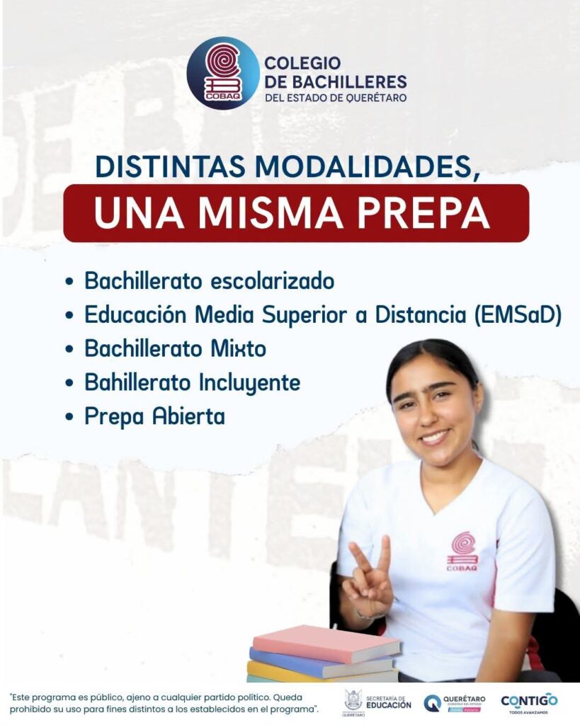COBAQ ofrece cinco modalidades de bachillerato