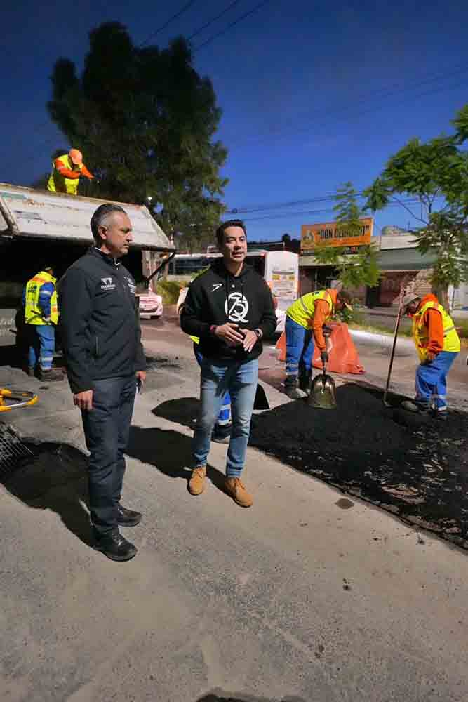 Querétaro rehabilita 112 mil m² con bacheo