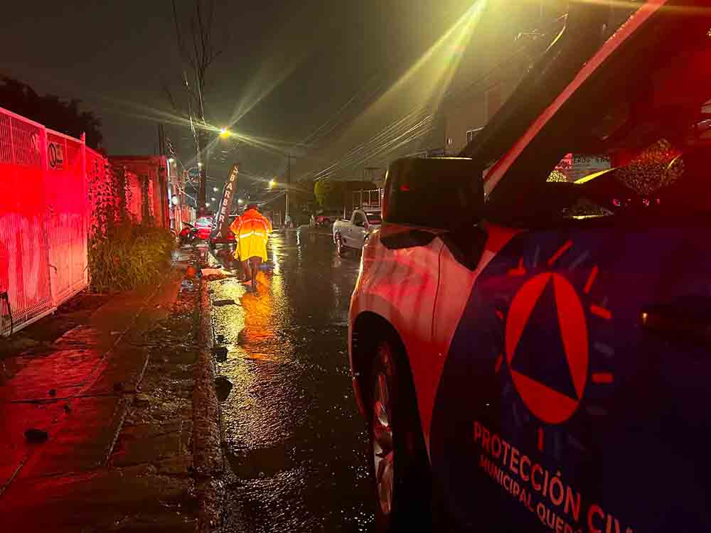 Querétaro atiende nueve incidentes menores por lluvias