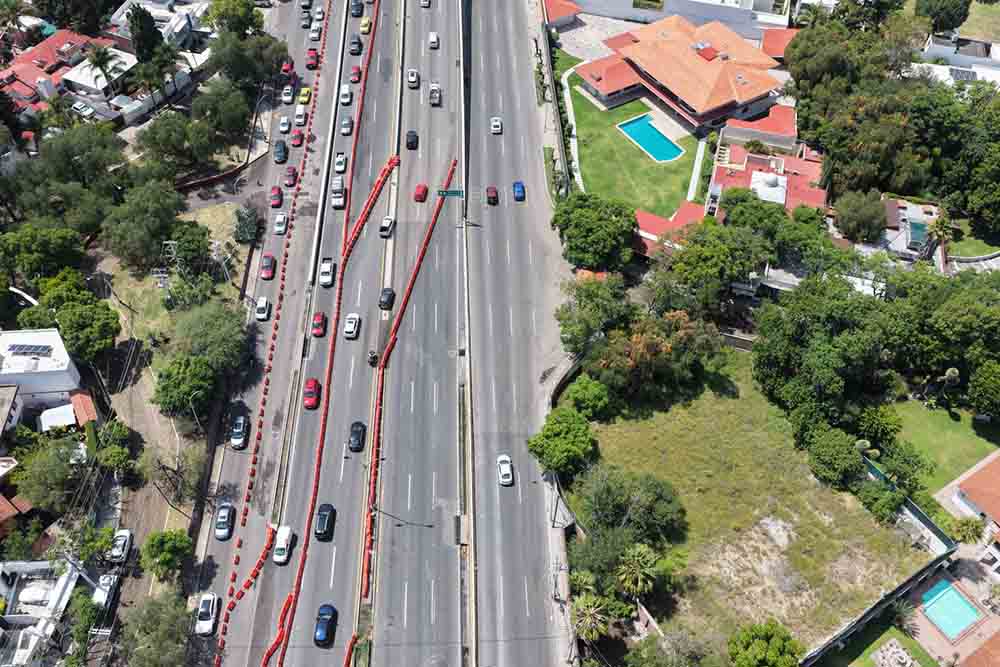 Contraflujo baja 10% flujo en Bernardo Quintana