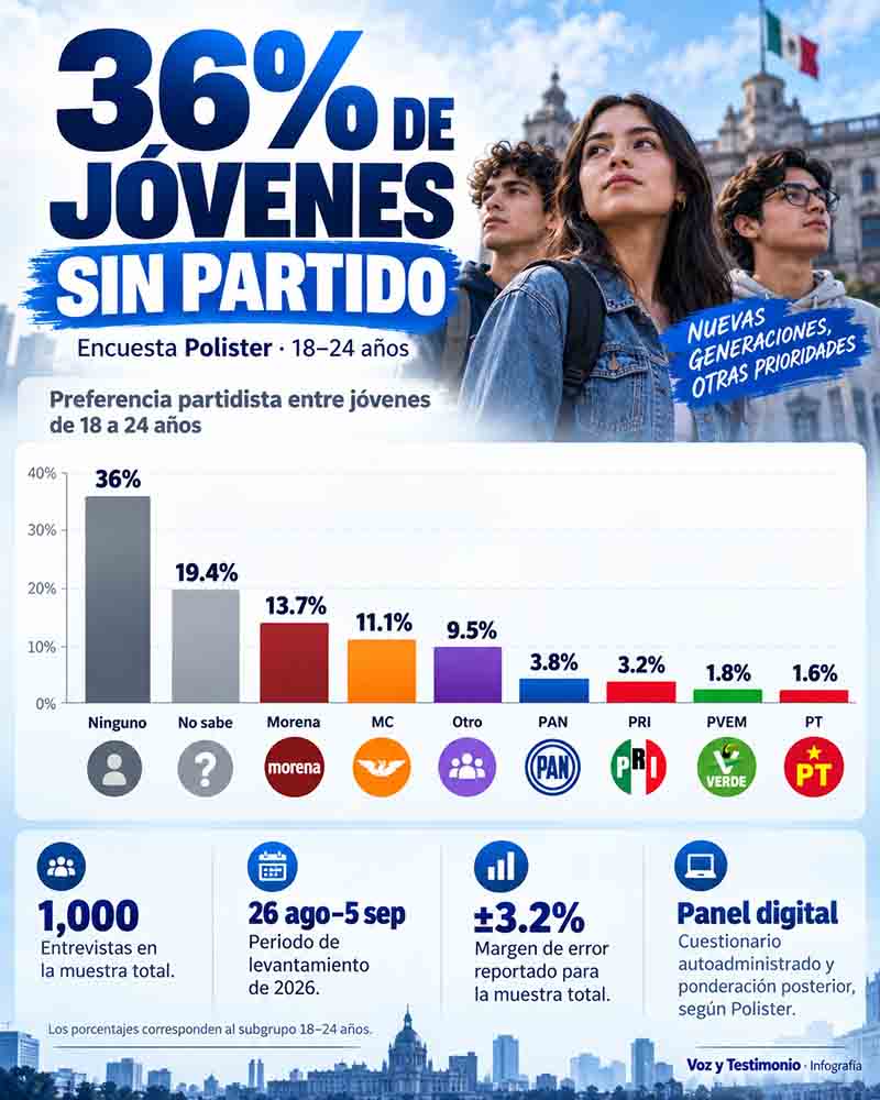 Infografía de la encuesta Polister entre jóvenes
