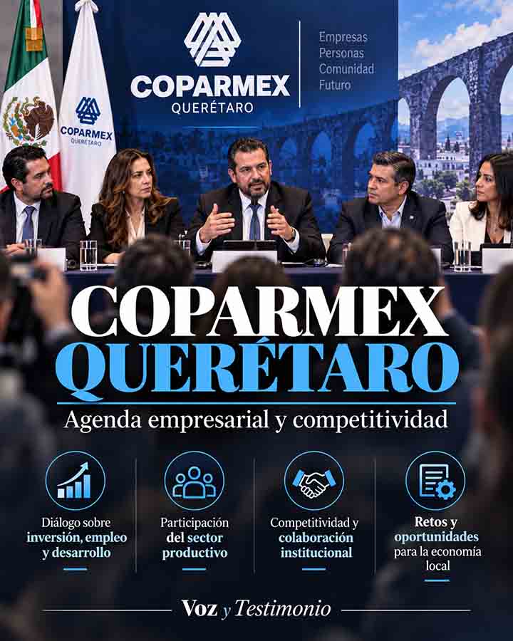 Coparmex prepara participación ciudadana rumbo a 2027 en Querétaro - infografía