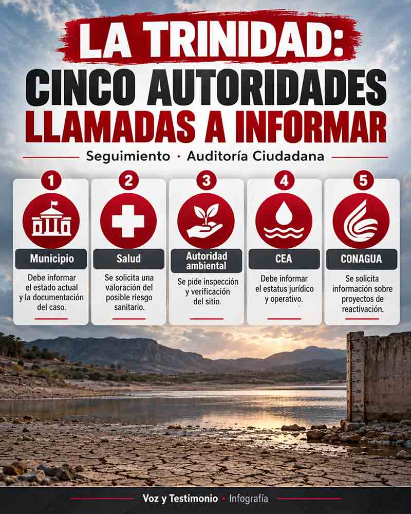 Infografía del seguimiento a la planta de La Trinidad