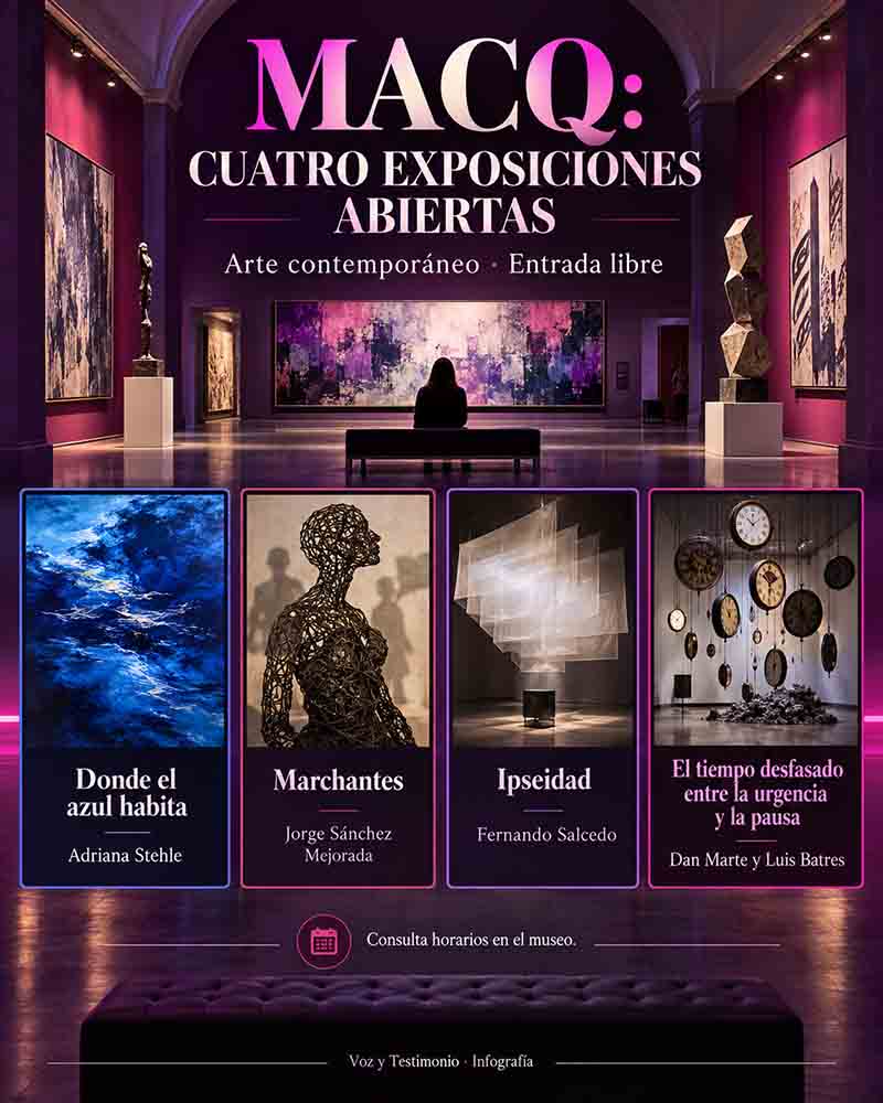 Infografía de las nuevas exposiciones del MACQ