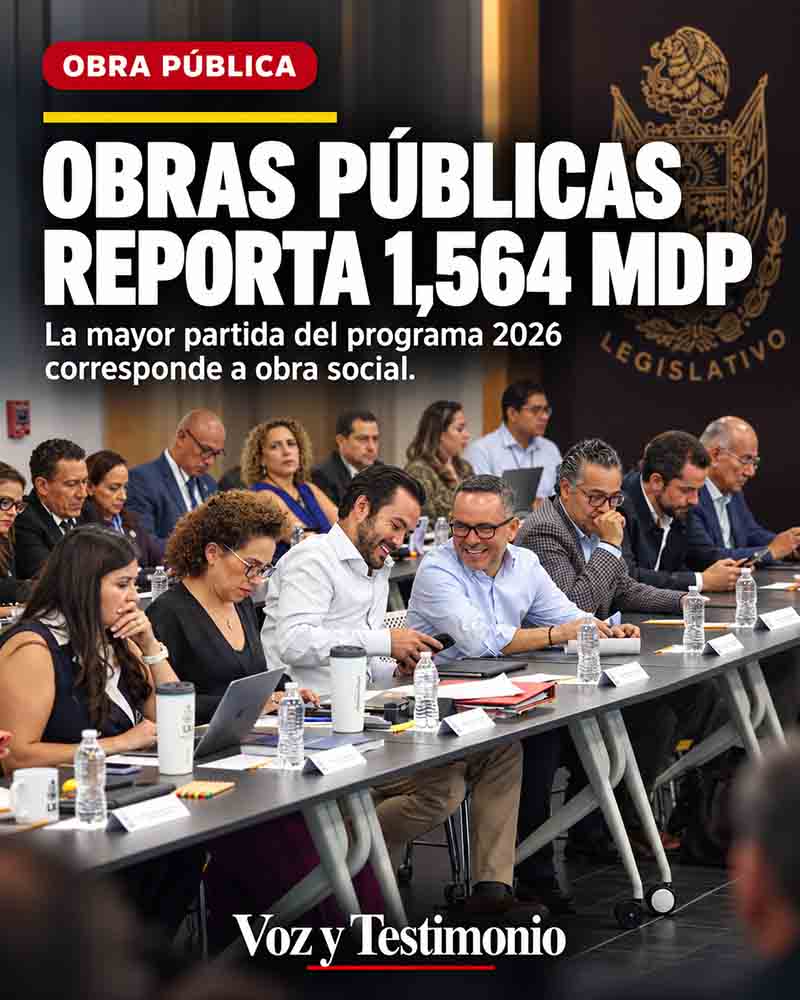 Cartel sobre los mil 564 millones de pesos en obra pública de Querétaro
