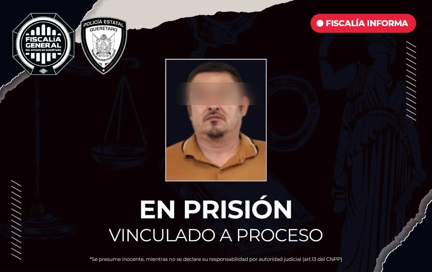 Ficha oficial de persona vinculada a proceso por robo a comercio en Cerrito Colorado