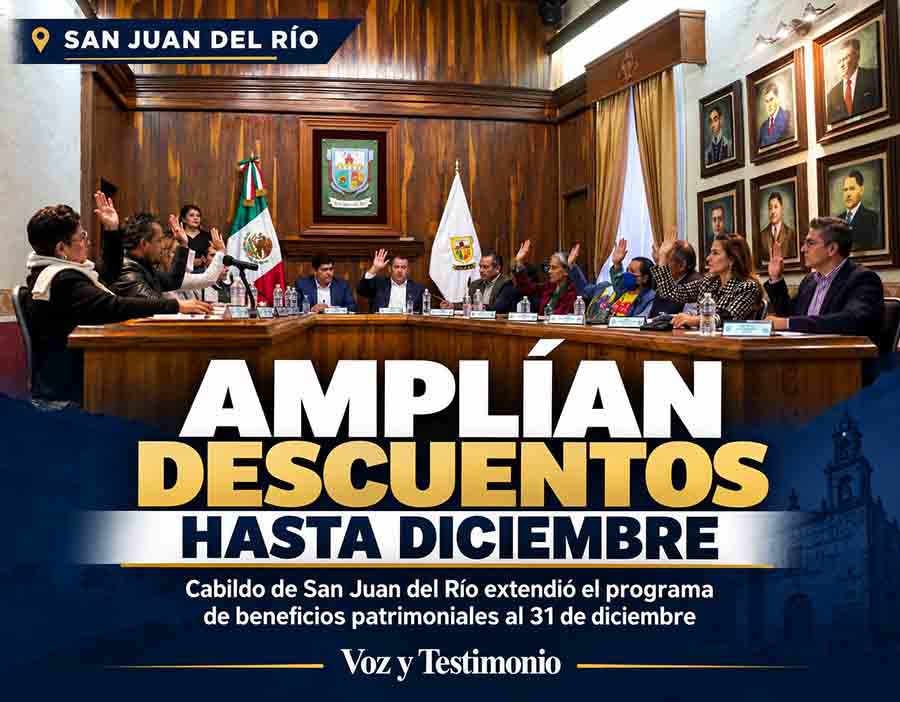 Infografía de Voz y Testimonio sobre San Juan del Río amplía descuentos patrimoniales