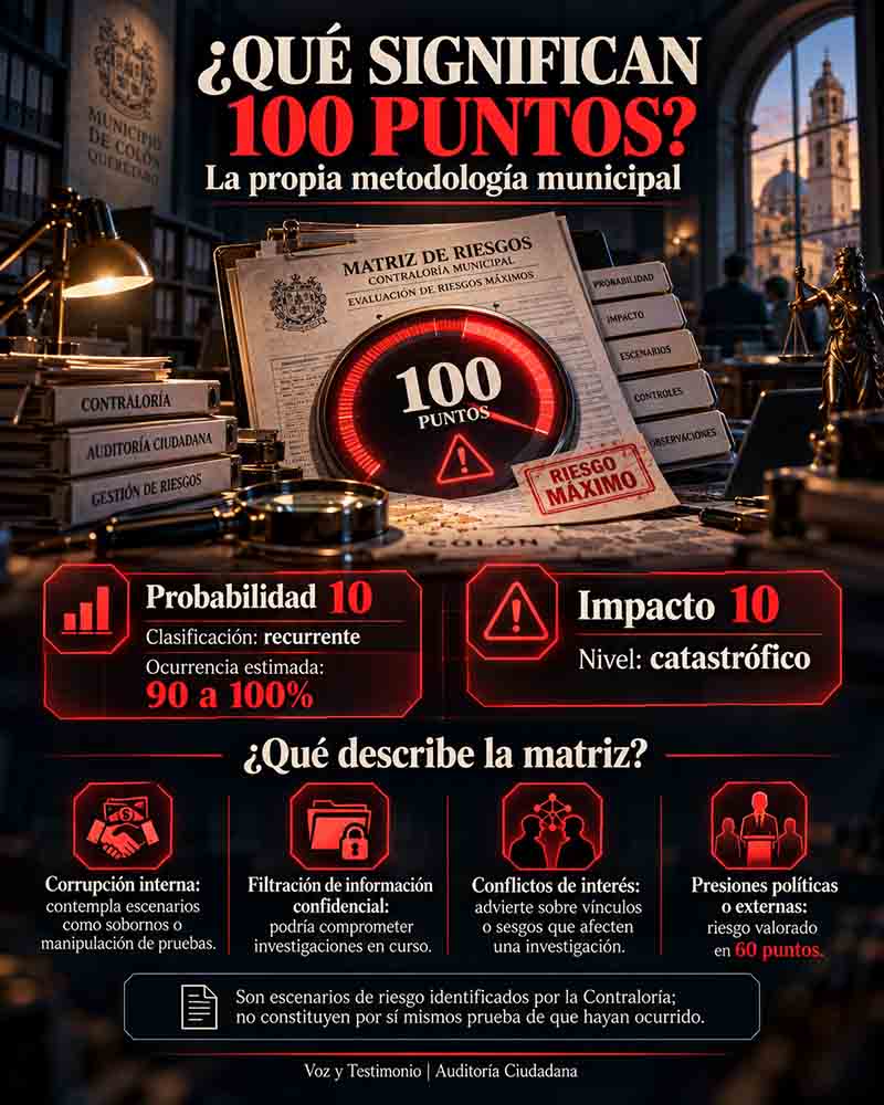 Infografía sobre otros focos de riesgo identificados por la Contraloría de Colón