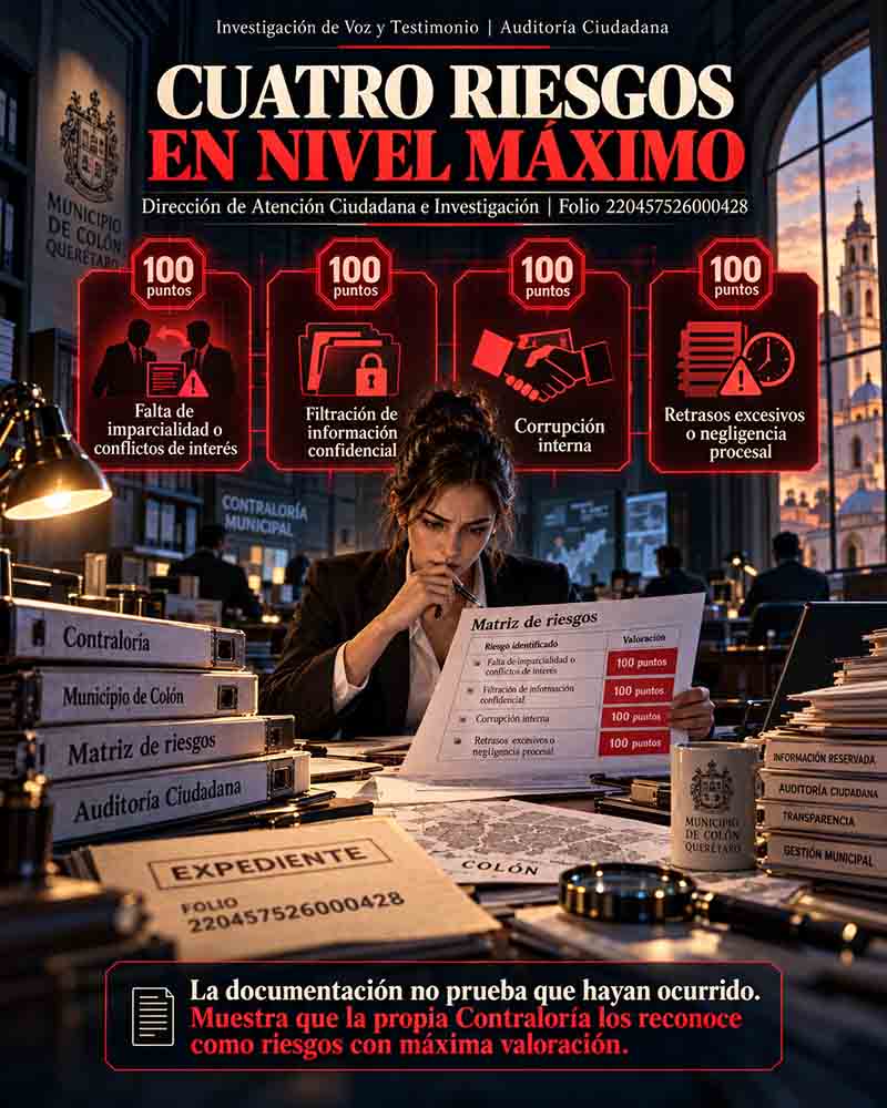 Infografía sobre auditorías, adquisiciones y otros riesgos identificados por la Contraloría de Colón