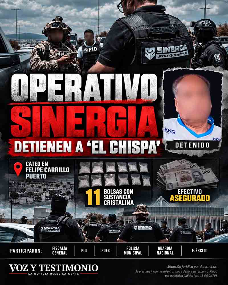 Infografía del Operativo Sinergia en Felipe Carrillo Puerto