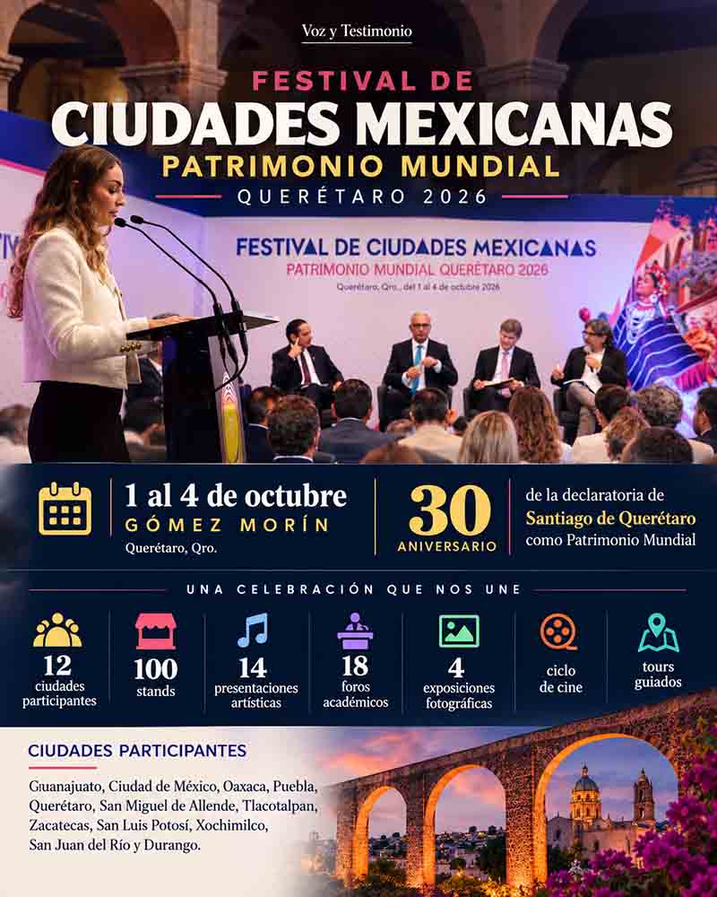 Infografía del Festival de Ciudades Mexicanas Patrimonio Mundial