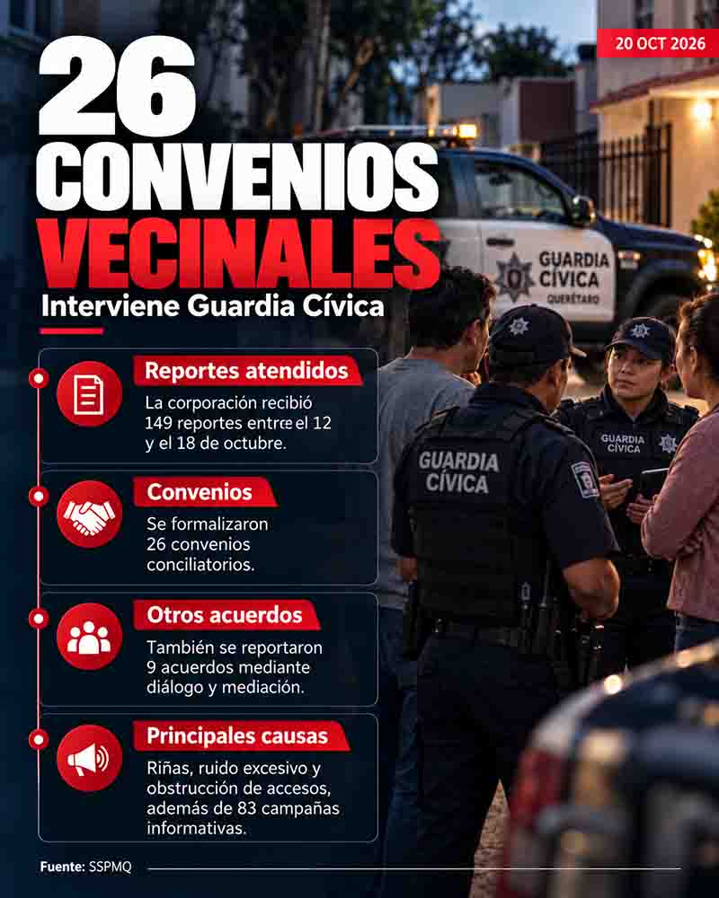 Infografía: Guardia Cívica formaliza 26 convenios vecinales