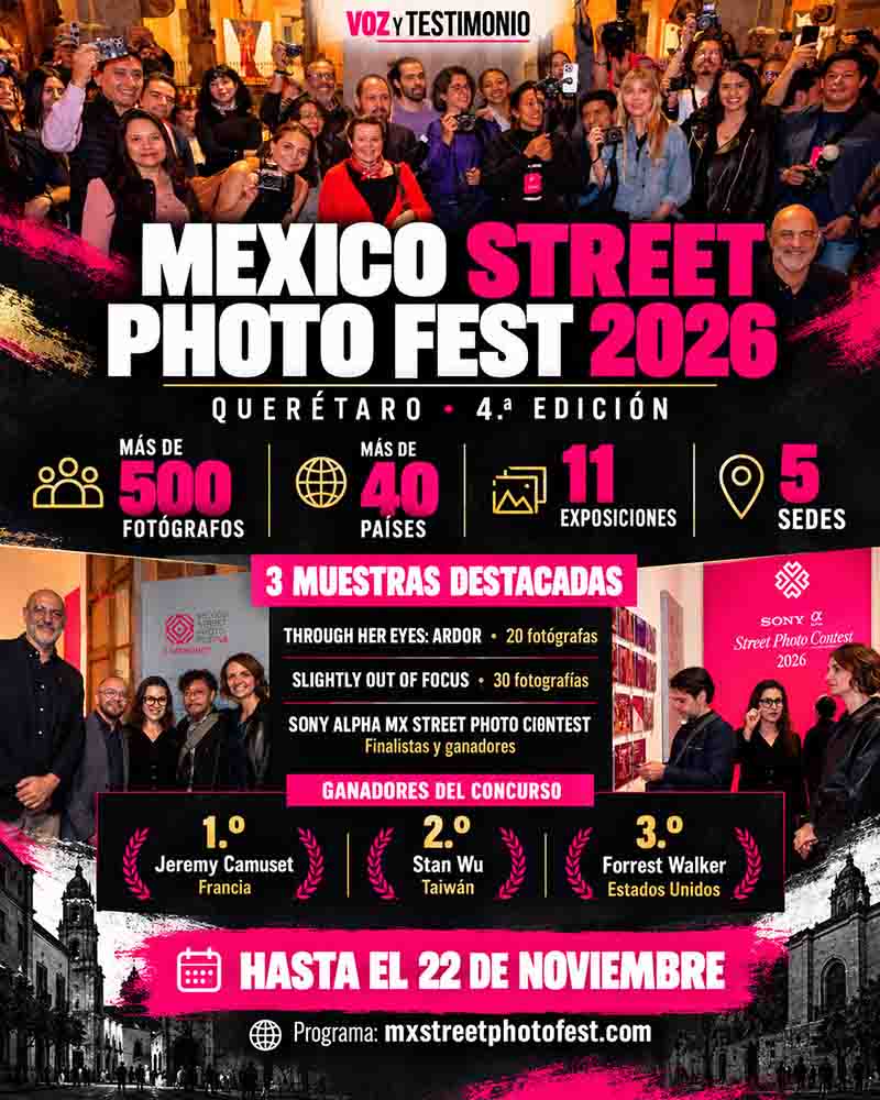 Infografía con los datos de la cuarta edición del Mexico Street Photo Fest 2026