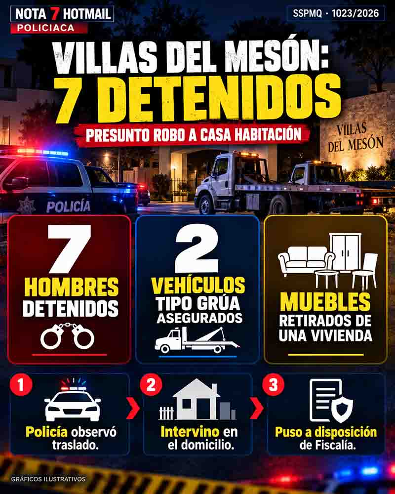 Villas del Mesón_ 7 detenidos