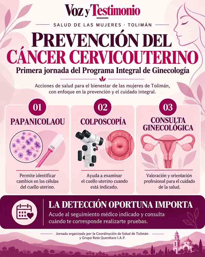Infografía: Tolimán realiza jornada de prevención cervicouterina