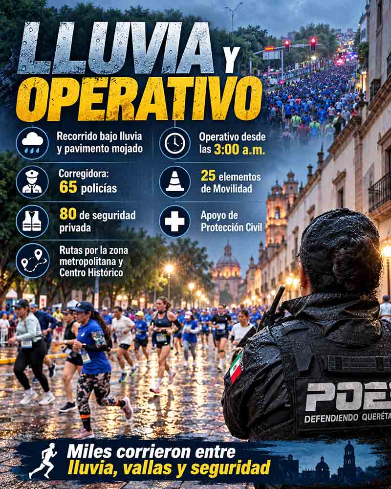 Infografía del Maratón Querétaro 2026